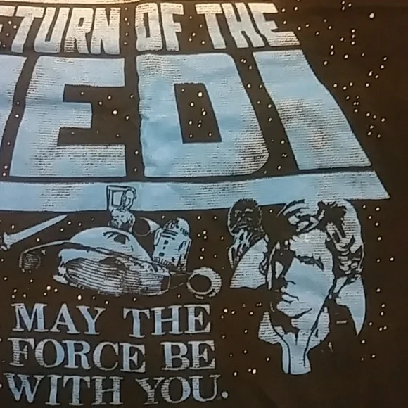 Black Tshirt STARWARS Logo Theme b33 Vintage
